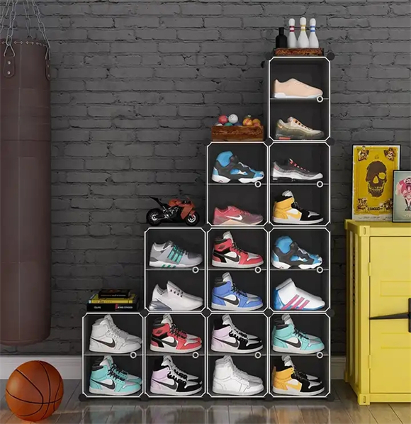 Plastic shoe rack